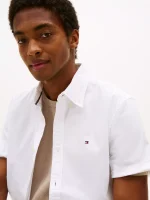 Regular Fit Stretch Oxford Shirt - Optic White #78J8436 - Image 4