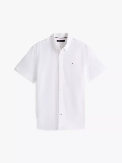 Regular Fit Stretch Oxford Shirt - Optic White #78J8436 - Image 2