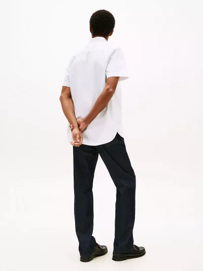 Regular Fit Stretch Oxford Shirt - Optic White #78J8436 - Image 3