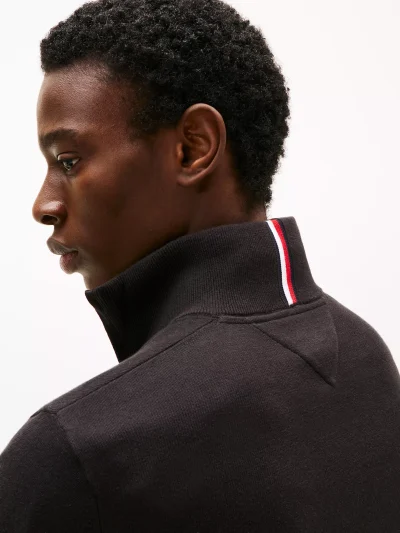 Classic Quarter-Zip Sweater - Black #78J9329-BDS - Image 2