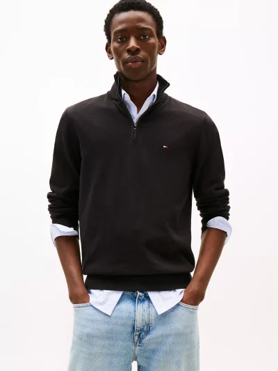 Classic Quarter-Zip Sweater - Black #78J9329-BDS - Image 1