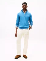 Classic Quarter-Zip Sweater - Dusty Indigo#78J9329-C2Q - Image 4