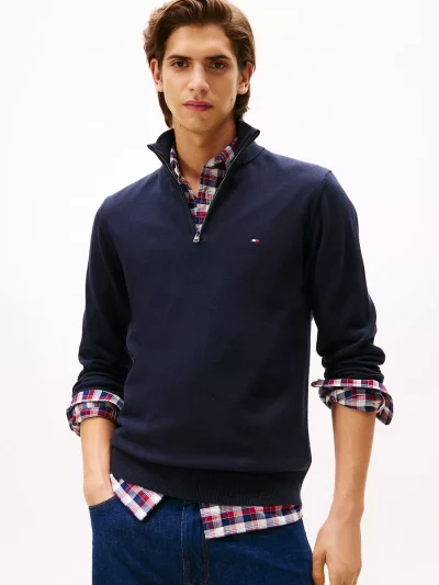 Classic Quarter-Zip Sweater - Navy #78J9329-FAP - Image 1