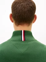 Classic Quarter-Zip Sweater - Deep Evergreen#78J9329-LZP - Image 3