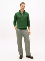Classic Quarter-Zip Sweater - Deep Evergreen#78J9329-LZP - Image 2