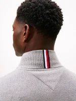 Classic Quarter-Zip Sweater - Grey Heather#78J9329-P7D - Image 2