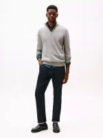Classic Quarter-Zip Sweater - Grey Heather#78J9329-P7D - Image 4