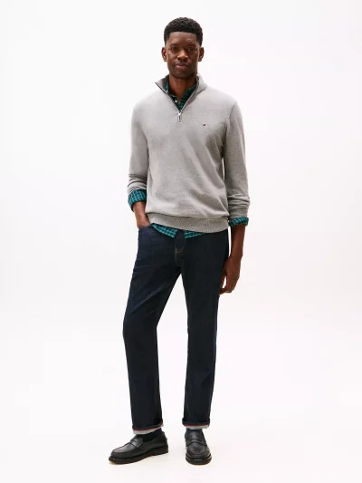 Classic Quarter-Zip Sweater - Grey Heather#78J9329-P7D - Image 4