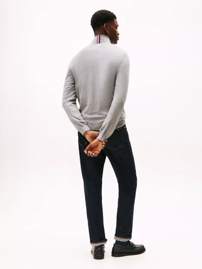 Classic Quarter-Zip Sweater - Grey Heather#78J9329-P7D - Image 3