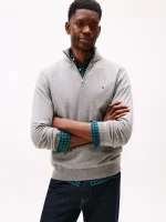 Classic Quarter-Zip Sweater - Grey Heather#78J9329-P7D