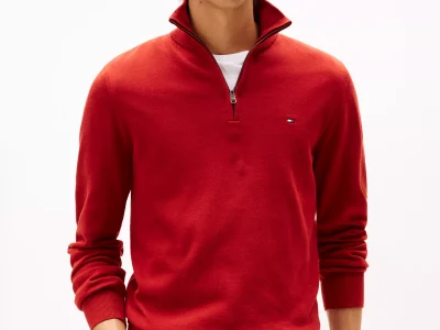 Classic Quarter-Zip Sweater - Dark Magma#78J9329-XNN