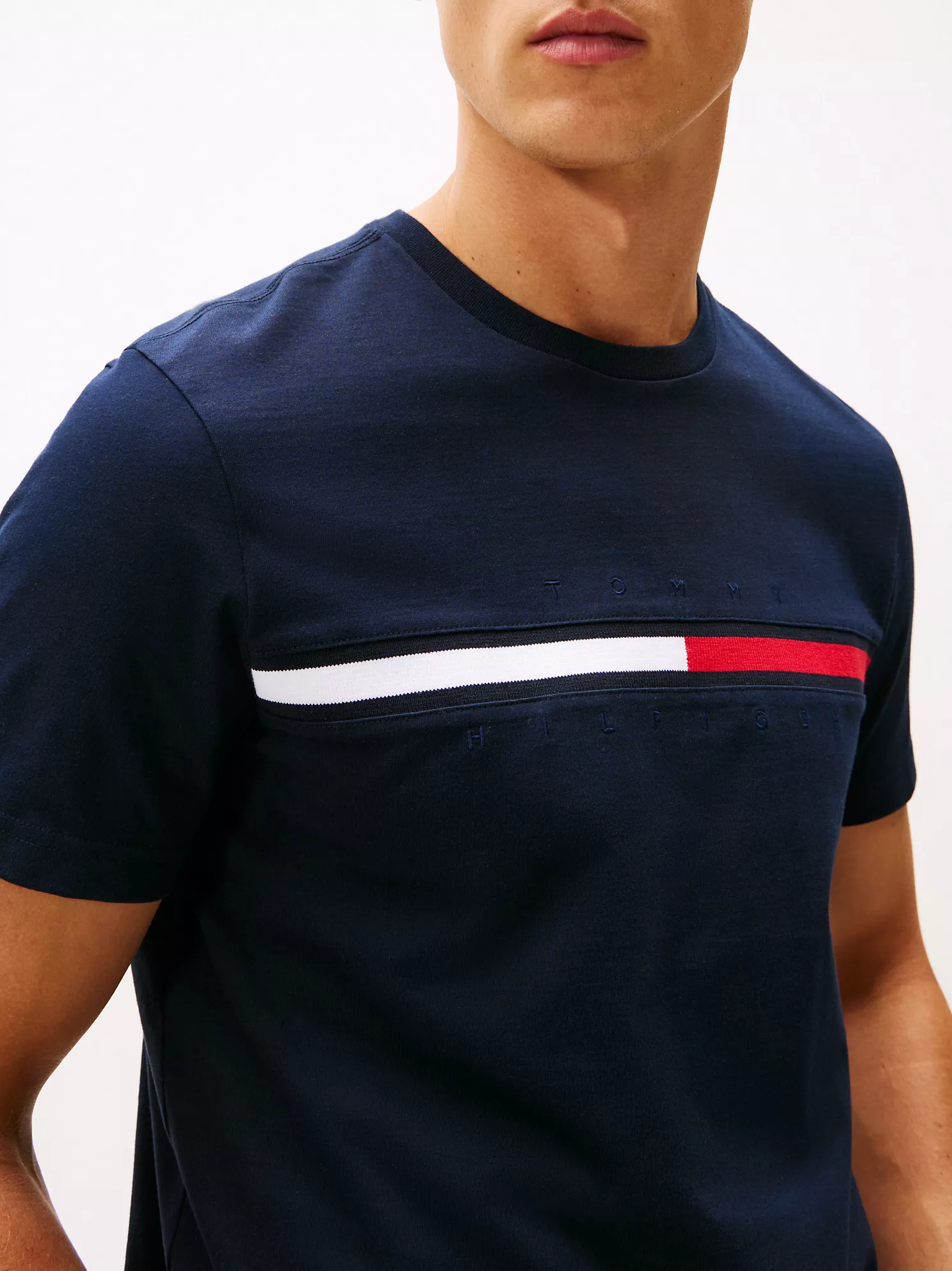 78JA522_475_alternate1 Embroidered Flag Logo T-Shirt-Navy - Image 2