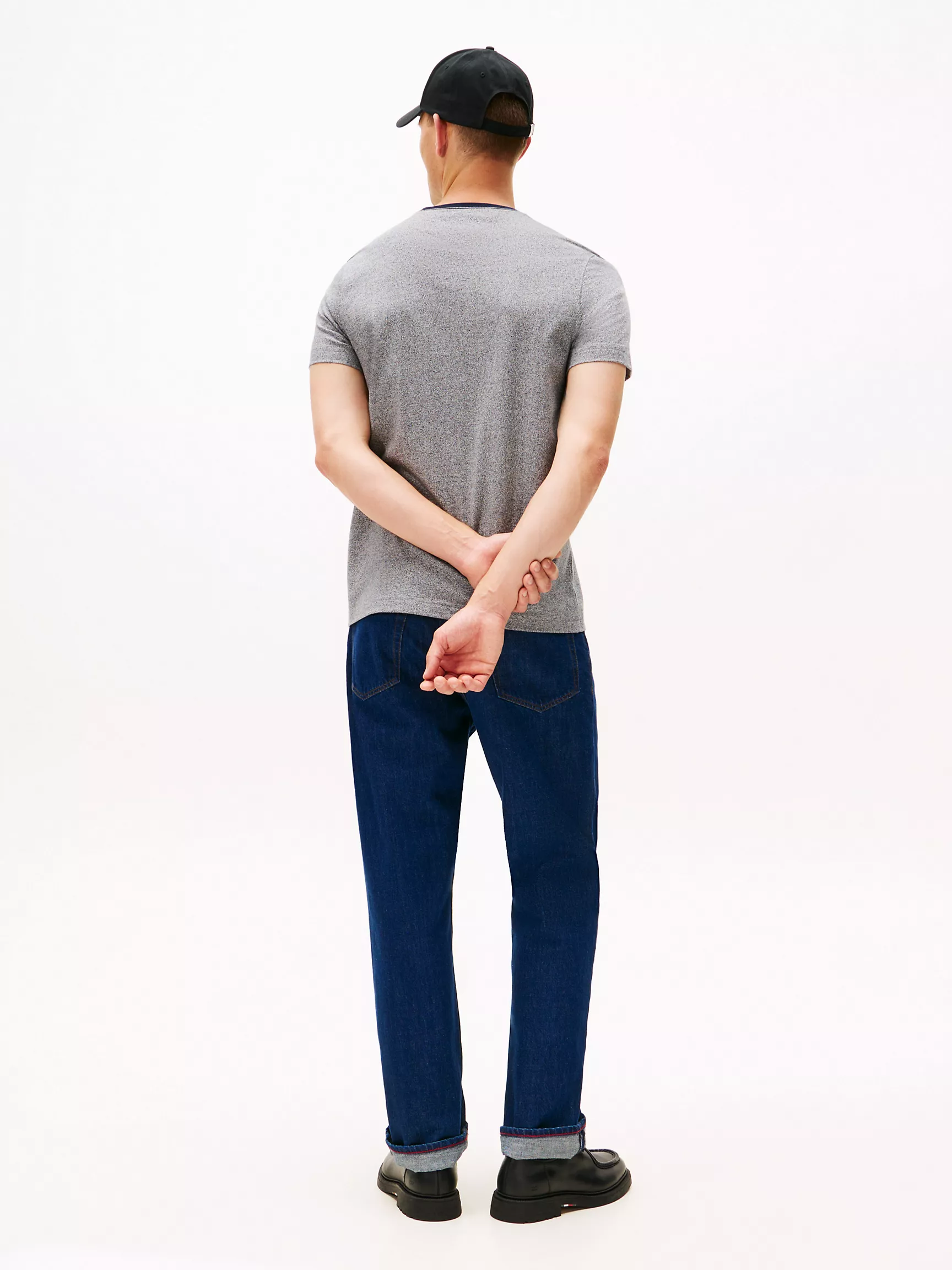 78JA524_PJ8_alternate5 Embroidered Flag Logo T-Shirt-Grey Heather - Image 4