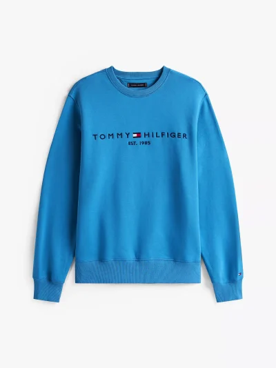 Embroidered Tommy Logo Sweatshirt - Dusty Indigo #78JB337 - Image 2