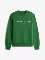 Embroidered Tommy Logo Sweatshirt - Deep Evergreen #78JB337 - Image 2