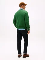 Embroidered Tommy Logo Sweatshirt - Deep Evergreen #78JB337 - Image 3