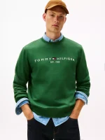 Embroidered Tommy Logo Sweatshirt - Deep Evergreen #78JB337
