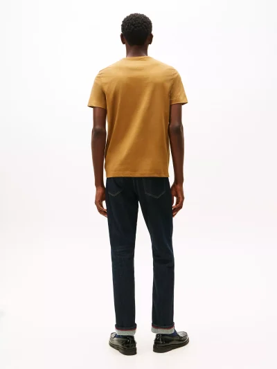 Men Tonal Flag Logo T-Shirt - Country Brown #78JB406 - Image 2