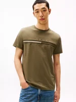 Men Tonal Flag Logo T-Shirt - Army Green#78JB406