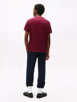 Men Tonal Flag Logo T-Shirt - Deep Rouge #78JB406 - Image 2