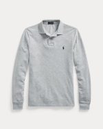 Men Mesh Long-Sleeve Polo Shirt – All Fits-Andover Heather - Image 3
