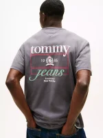 Tommy Jeans Heritage Crest T-Shirt - Washed Black #DM21986 - Image 2