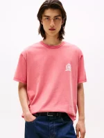 Tommy Jeans Heritage Crest T-Shirt - Vintage Cerise #DM21986