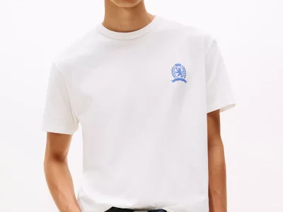 Tommy Jeans Heritage Crest T-Shirt - Ecru #DM21986