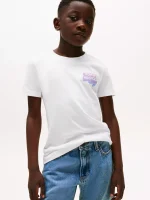Kids' Pop Logo T-Shirt - White #KB09848-YBR
