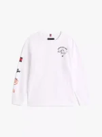 Kids' Long-Sleeve Camp Graphic T-Shirt - White #KB09935-YBR - Image 4
