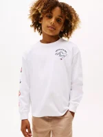 Kids' Long-Sleeve Camp Graphic T-Shirt - White #KB09935-YBR