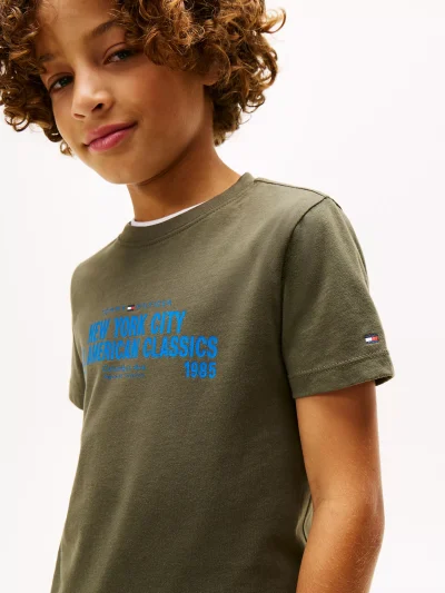 Kids' NYC Graphic T-Shirt - Pewter Green #KB09936 - Image 4