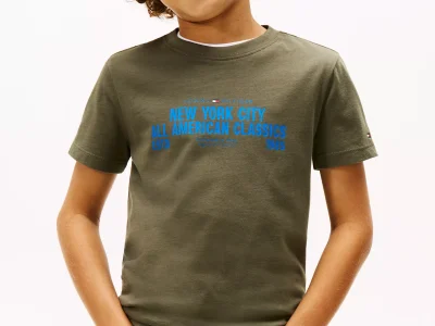 Kids' NYC Graphic T-Shirt - Pewter Green #KB09936