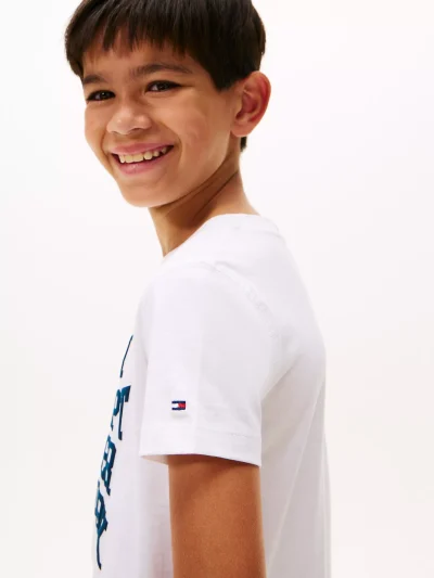 Kids' Varsity Logo T-Shirt - White #KB09937 - Image 2