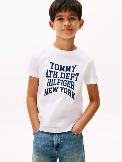 Kids' Varsity Logo T-Shirt - White #KB09937 - Image 1