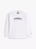 Kids' Long-Sleeve Monotype Logo T-Shirt-White - Image 2
