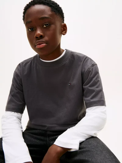 Kids' Faded Graphic T-Shirt-Washed Black - Image 5