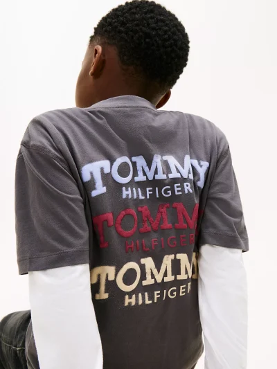 Kids' Faded Graphic T-Shirt-Washed Black - Image 4