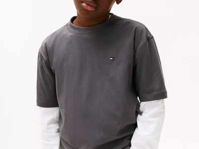 Kids' Faded Graphic T-Shirt-Washed Black