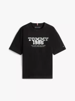 Kids' Tommy 1985 Logo Graphic T-Shirt - Black #KB10087-BDS - Image 2