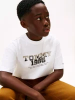 Kids' Tommy 1985 Logo Graphic T-Shirt - White #KB10087-YBR - Image 2
