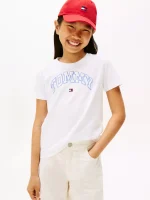 Kids' Tommy Varsity Logo T-Shirt - White # KG08806