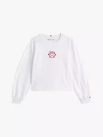 Kids' Embroidered Logo Heart T-Shirt - White #KG08811 - Image 2