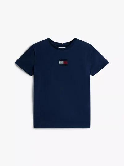 Kids' Flag Logo T-Shirt - Dark Blue #KG09012 - Image 2