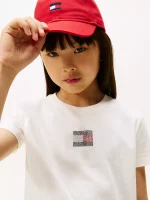 Kids' Flag Logo T-Shirt - Ivory Silk #KG09012 - Image 3