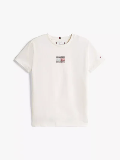 Kids' Flag Logo T-Shirt - Ivory Silk #KG09012 - Image 2