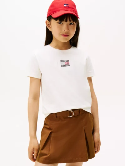Kids' Flag Logo T-Shirt - Ivory Silk #KG09012 - Image 1