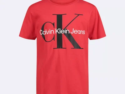 Kid Boys Monologo Classic Crewneck T-Shirt-Red Dahlia