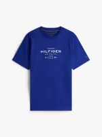 Hilfiger Graphic Logo T-Shirt - Wedge Blue #MW40002-D03 - Image 2
