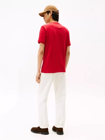 Hilfiger Graphic Logo T-Shirt - Medium Red #MW40002-XLD - Image 2